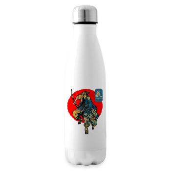 Samurai Krieger Schwert Japanische Kunst Stärke Kanji - Isolierflasche - Weiß - Rechts