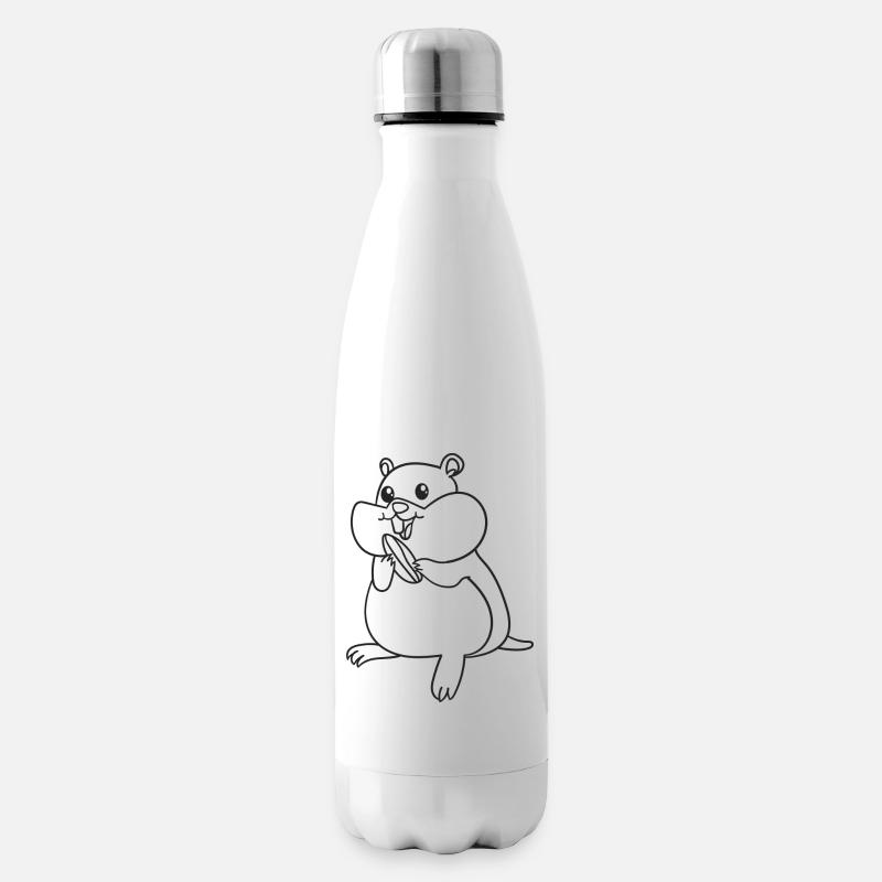 Hamster, Nagetiere, Geschenk, Geschenkidee - Isolierflasche - Weiß