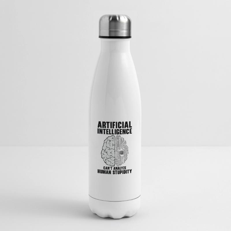Artificial Intelligence Programmer Brain Human Insulated Water Bottle