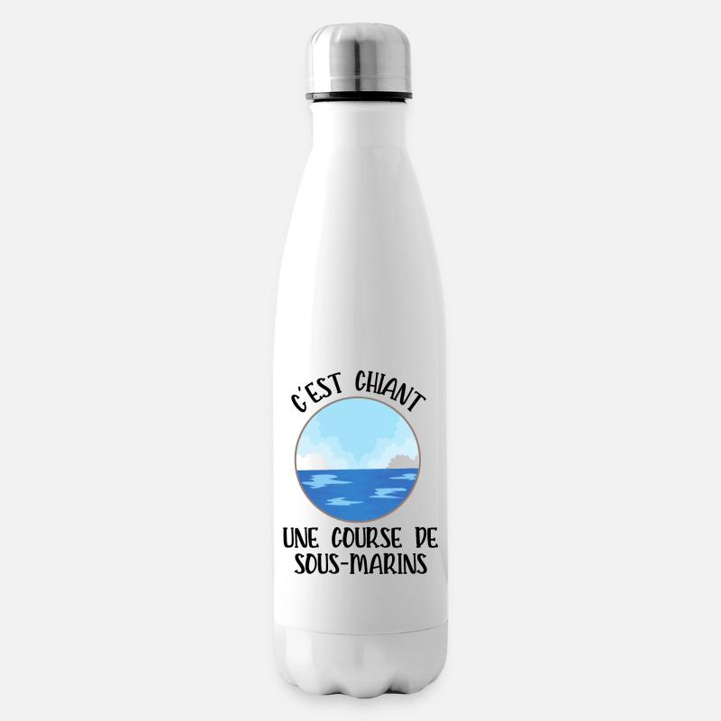 course de sous-marins - Bouteille isotherme - blanc