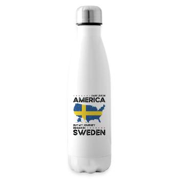Né en Suède Suède Américains USA - Bouteille isotherme - blanc - Droite