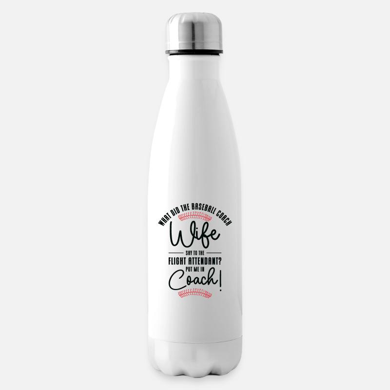 Baseball-Trainerin Ehefrau Berufstätige Mutter - Isolierflasche - Weiß