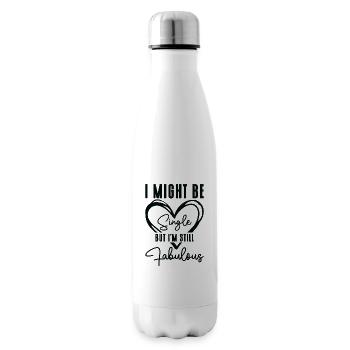 Single Status Fabulous Independent Single Quotes - Insulated Water Bottle - white - Right