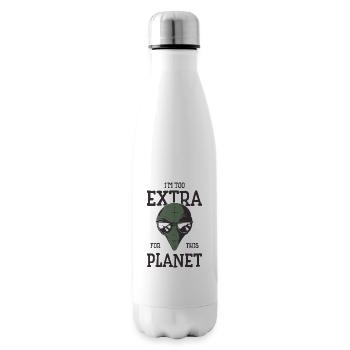Alien Extrovert Extraterrestrial Beings Cool Alien - Insulated Water Bottle - white - Right