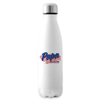 Vatertag - Papa mag man eben - Isolierflasche - Weiß - Rechts