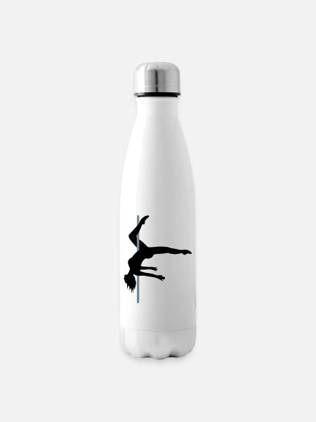 Silhouette de poledancer dans Trick Scorpio - Bouteille isotherme - blanc