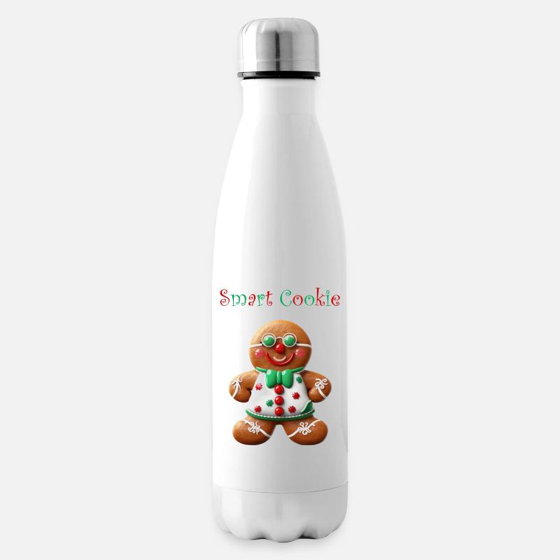 Gingerbread Man Design - Bouteille isotherme - blanc