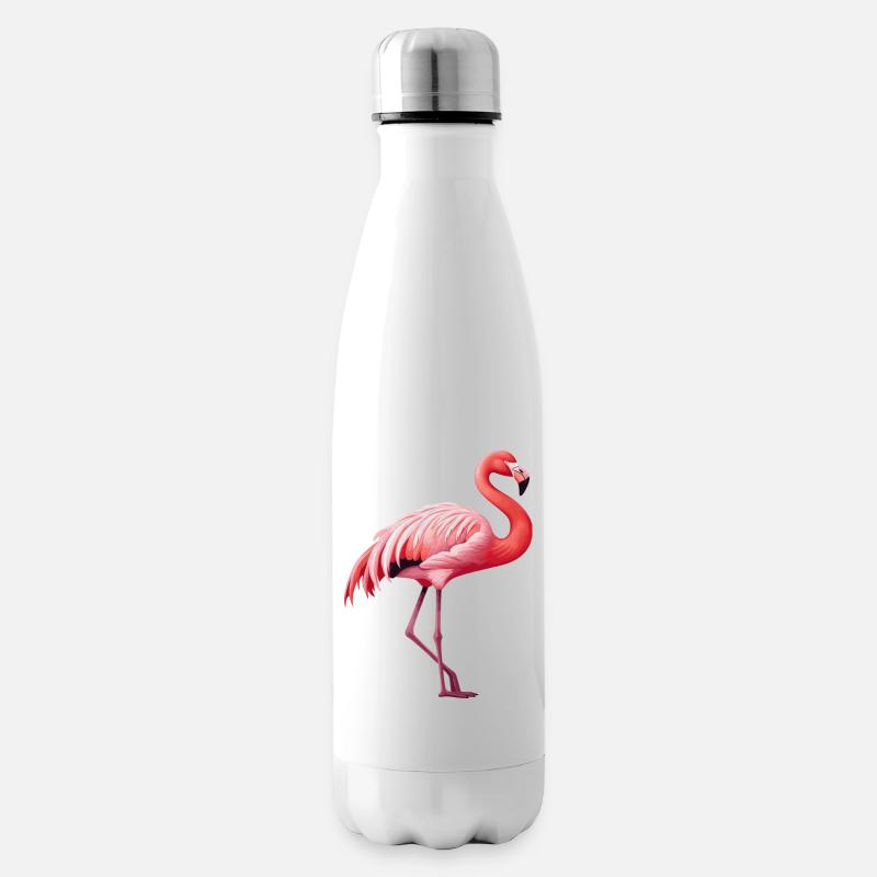 Flamingo - Insulated Water Bottle - white