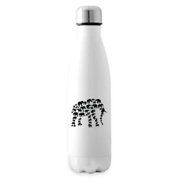 Éléphant Faune Afrique Éléphant Silhouette - Bouteille isotherme - blanc - Droite