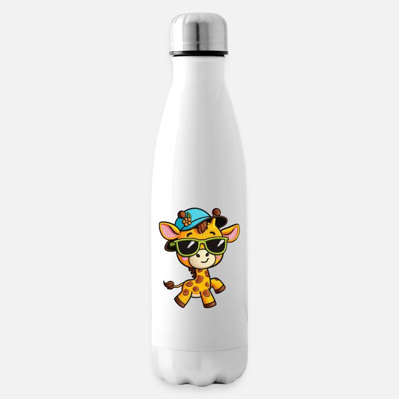 Groovy Giraffe Lunettes de soleil Tee - Bouteille isotherme - blanc