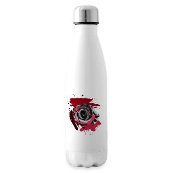 Schwarze Schönheit mit roten Akzenten - Isolierflasche - Weiß - Rechts