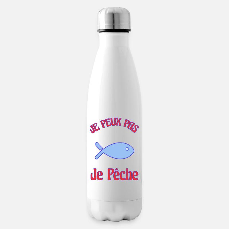 JE PEUX PAS. PÊCHE - Bouteille isotherme - blanc