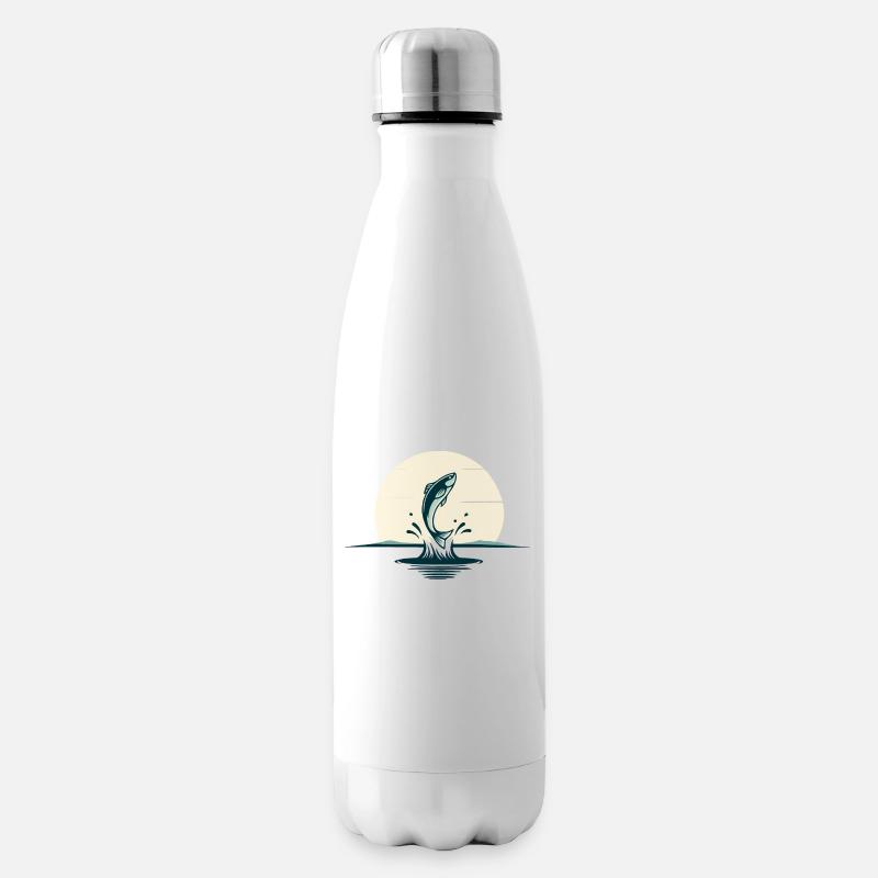 Poisson sauteur - Bouteille isotherme - blanc