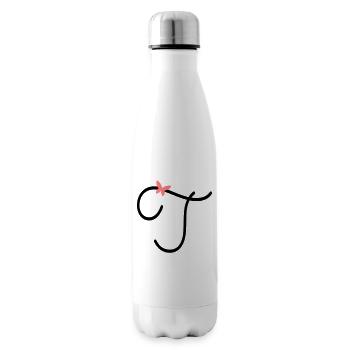 Lettre T Papillon Lettre - Bouteille isotherme - blanc - Droite