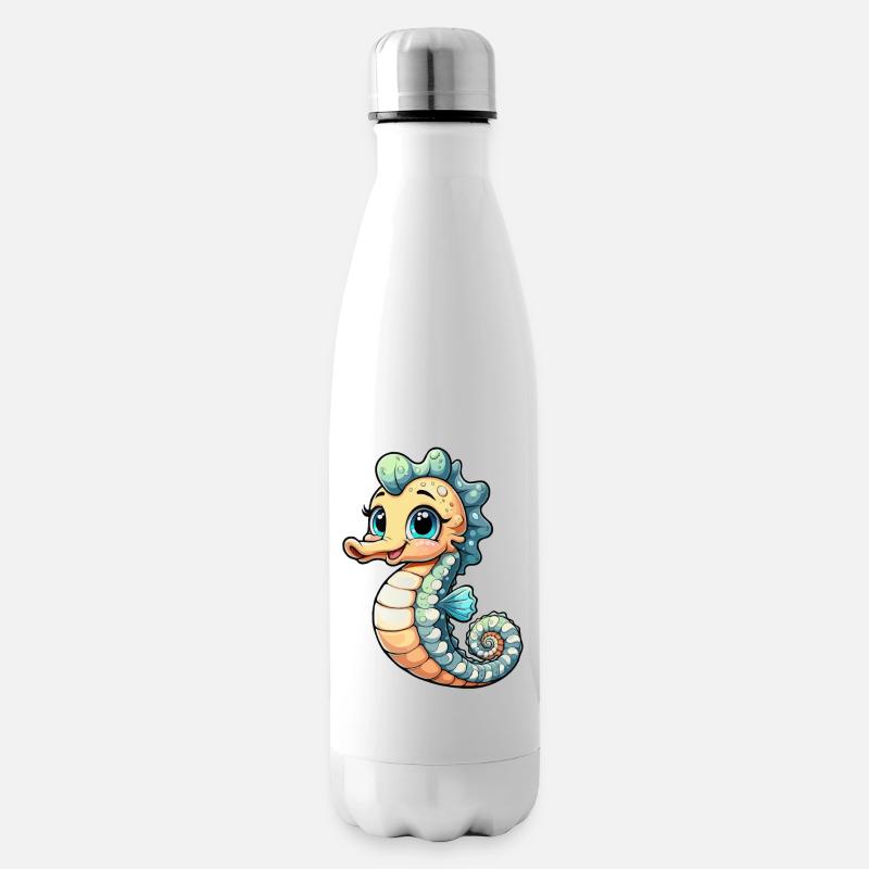 Mädchen Seepferdchen - Isolierflasche - Weiß