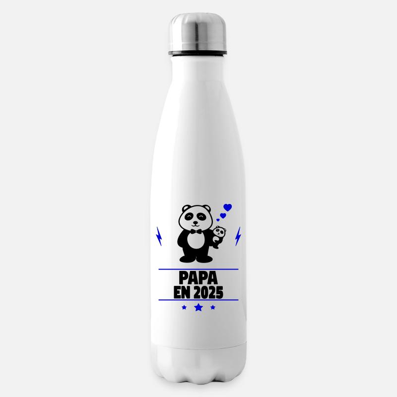 Papa en 2025,Bientôt papa,Annonce Grossesse,Bébé - Bouteille isotherme - blanc