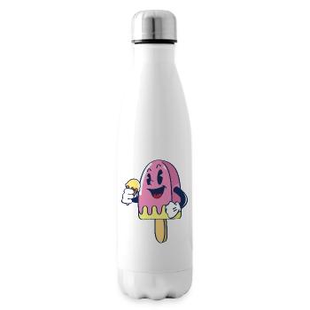 Fröhlicher Kindereis Charakter Eiscreme Eis - Insulated Water Bottle - white - Right