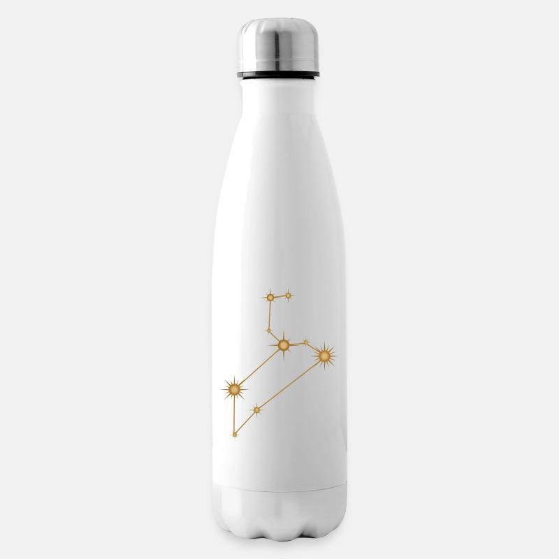 Sternbild Löwe Sternzeichen Sternzeichen Golden - Isolierflasche - Weiß