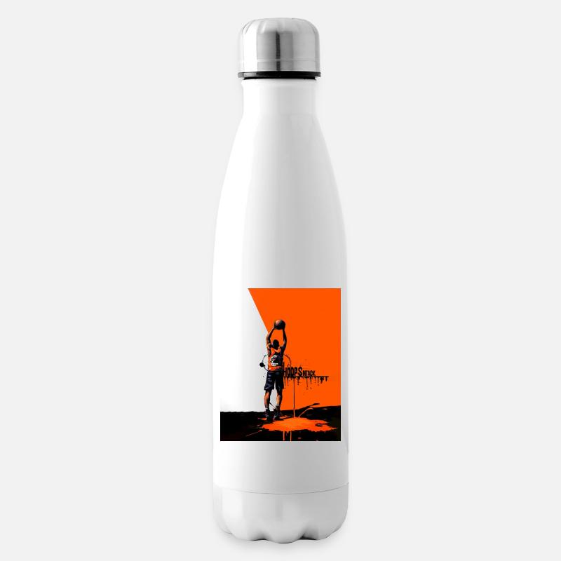 Sportler wirft Ball im Graffiti-Stil - Isolierflasche - Weiß