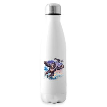 Gorille Drone Enfants Drôle - Bouteille isotherme - blanc - Droite