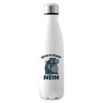 Before You Ask No Hippo - Insulated Water Bottle - white - Right