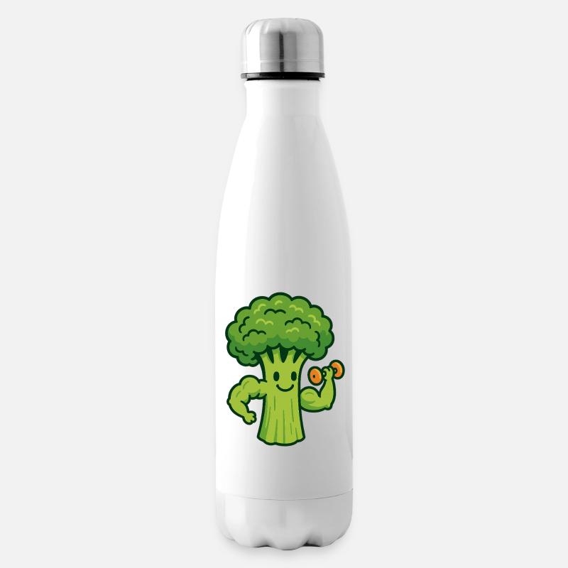 Brokkoli-Zuwächse - Isolierflasche - Weiß