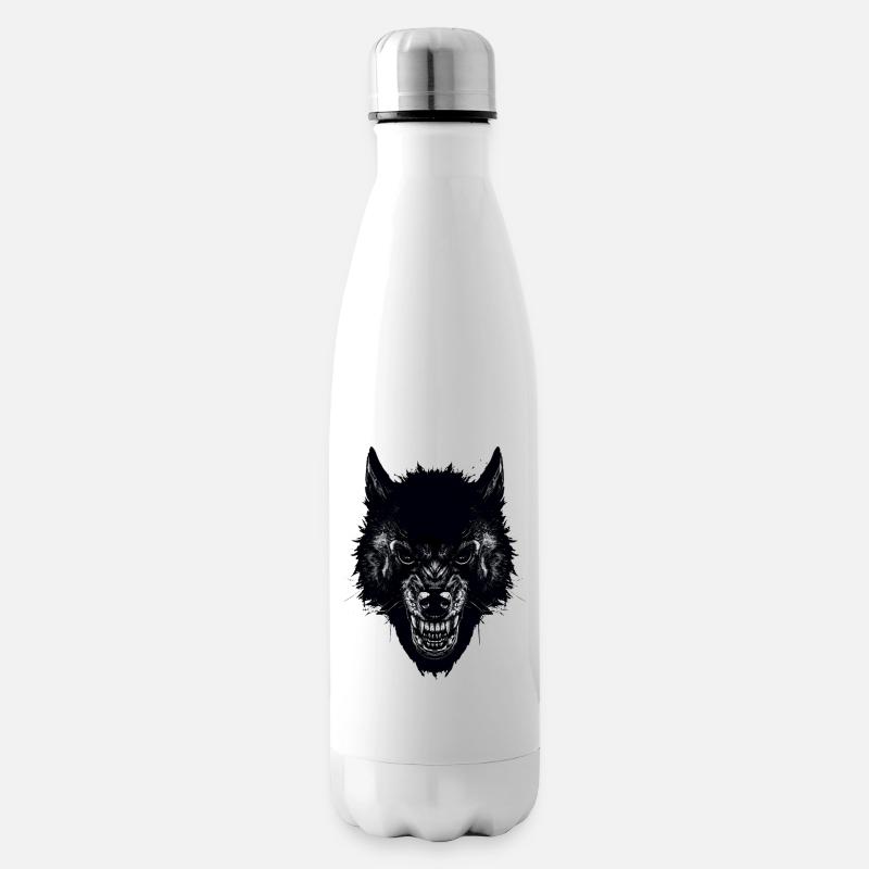 Wolf - Isolierflasche - Weiß