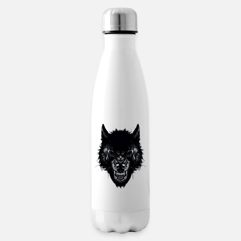 Wolf - Isolierflasche - Weiß