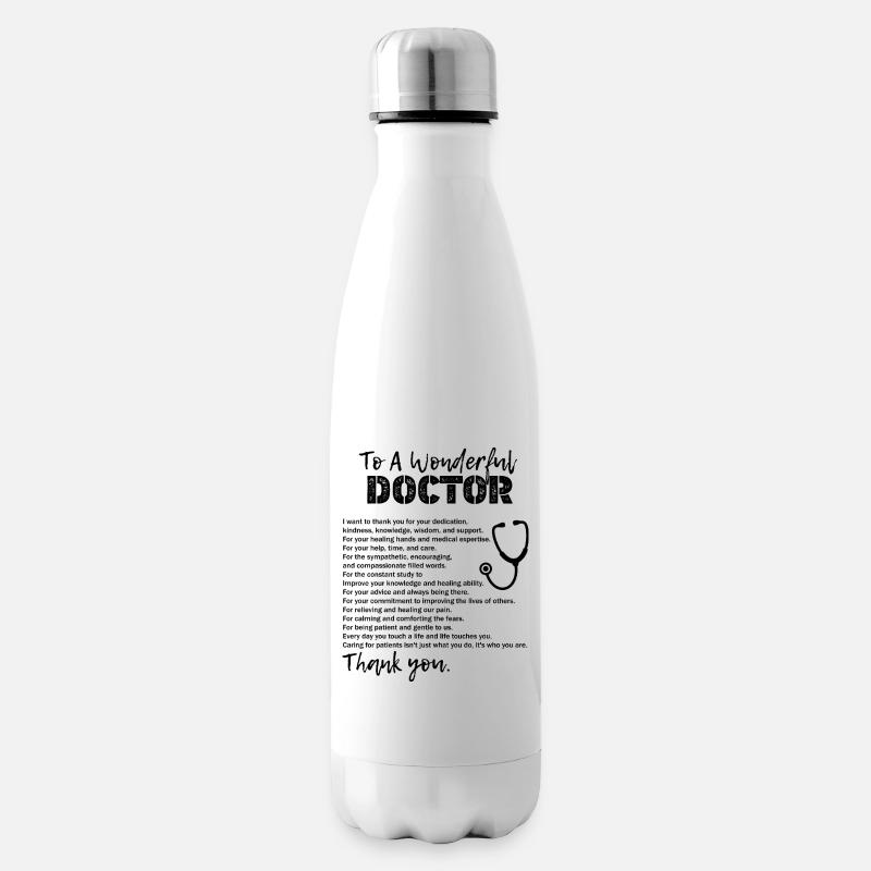 An einen wunderbaren Arzt, Dankeschön Geschenk - Isolierflasche - Weiß
