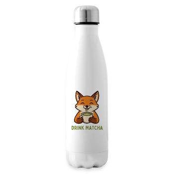 Fuchs genießt Matcha - Isolierflasche - Weiß - Rechts