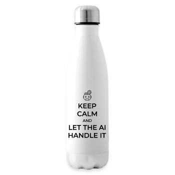 Let AI Handle It - Sarcastic Tech Joke - Insulated Water Bottle - white - Right