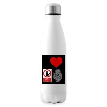 Heart Hand Gorilla Private Access - Insulated Water Bottle - white - Right