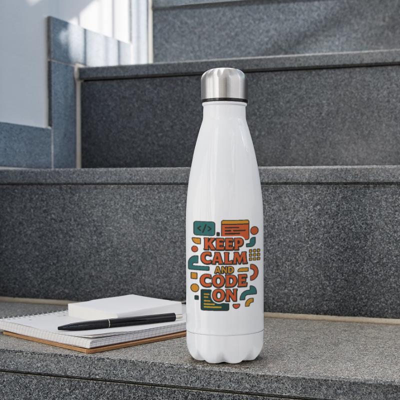 Reste calme et code activé – Chemise de codeur drôle Bouteille isotherme