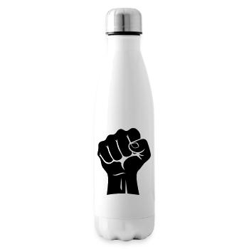 Karate Fist – Raised Power - Insulated Water Bottle - white - Right