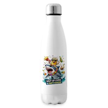 Shark Party: Shut Up Liver Tee - Insulated Water Bottle - white - Right