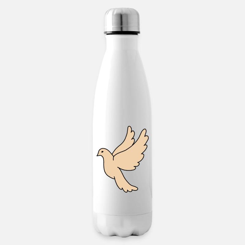 Colombe de la Paix Beige - Bouteille isotherme - blanc