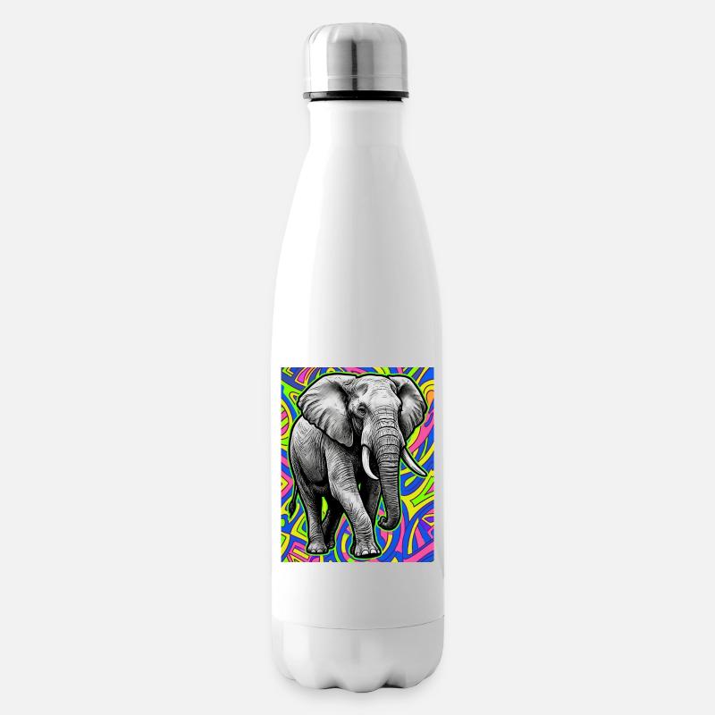 Elefant - Isolierflasche - Weiß
