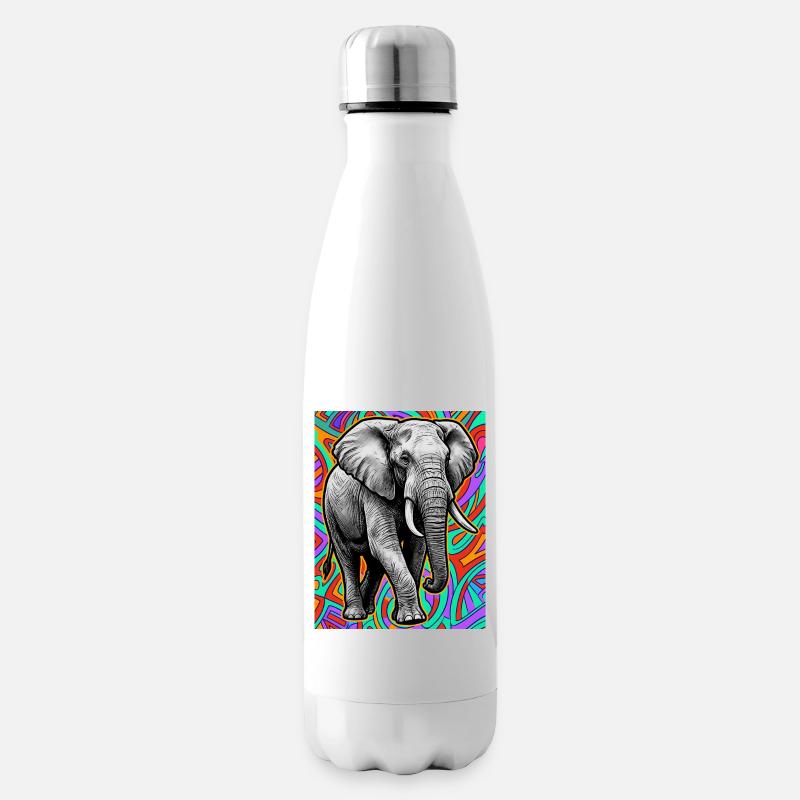 Elefant - Isolierflasche - Weiß