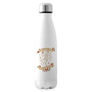 Skeleton Vintage Tattoo Dance Escalated Quickly - Insulated Water Bottle - white - Right
