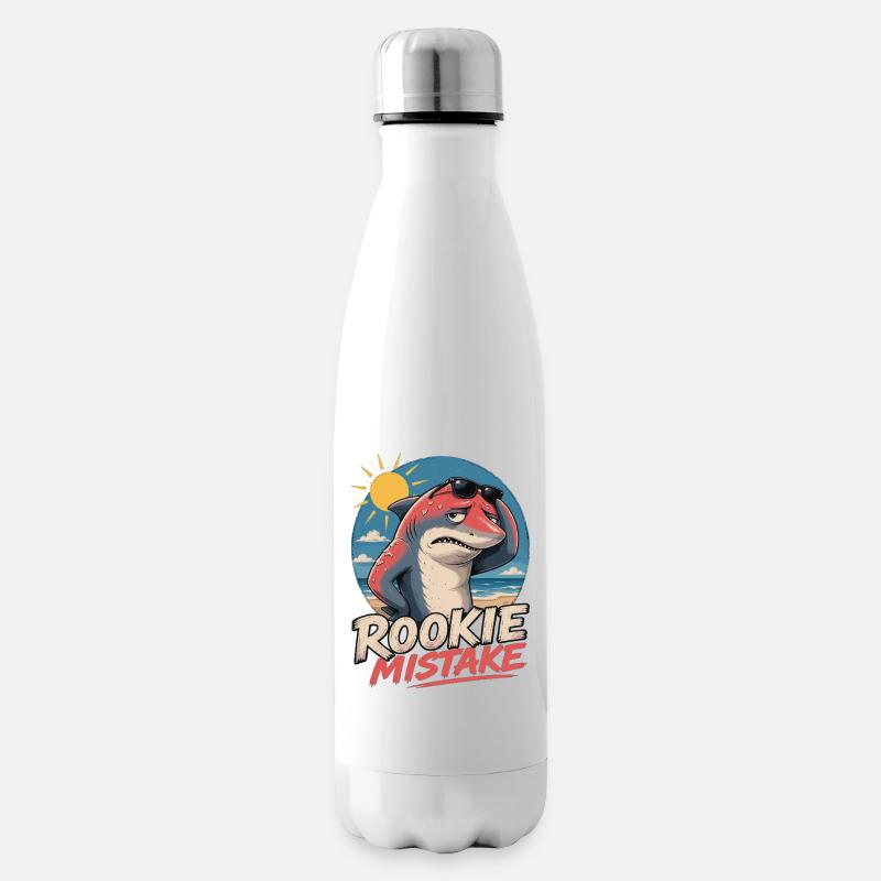 Erreur de débutant - Requin de plage - Bouteille isotherme - blanc