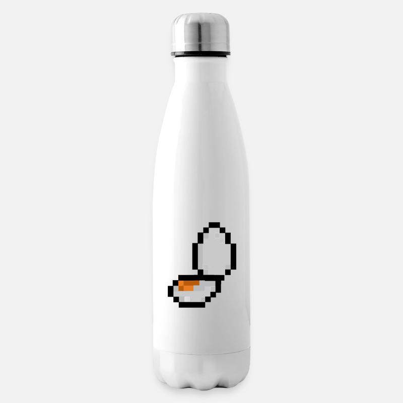Pixel-Ei - Isolierflasche - Weiß