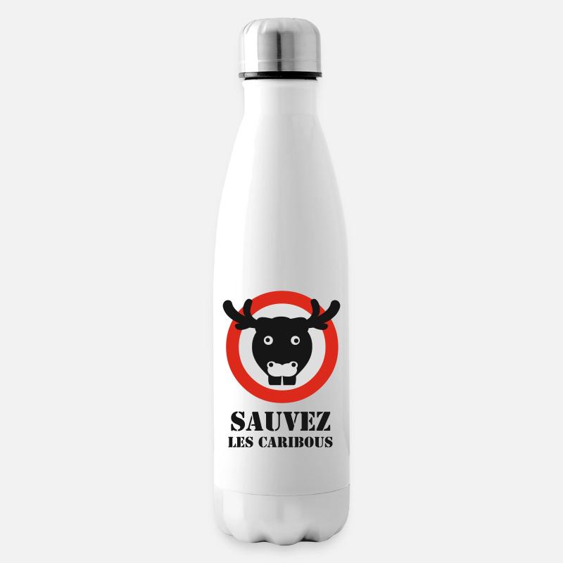 caribou - Bouteille isotherme - blanc