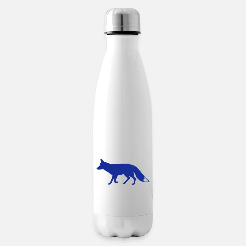 Fuchs-Silhouette - Isolierflasche - Weiß