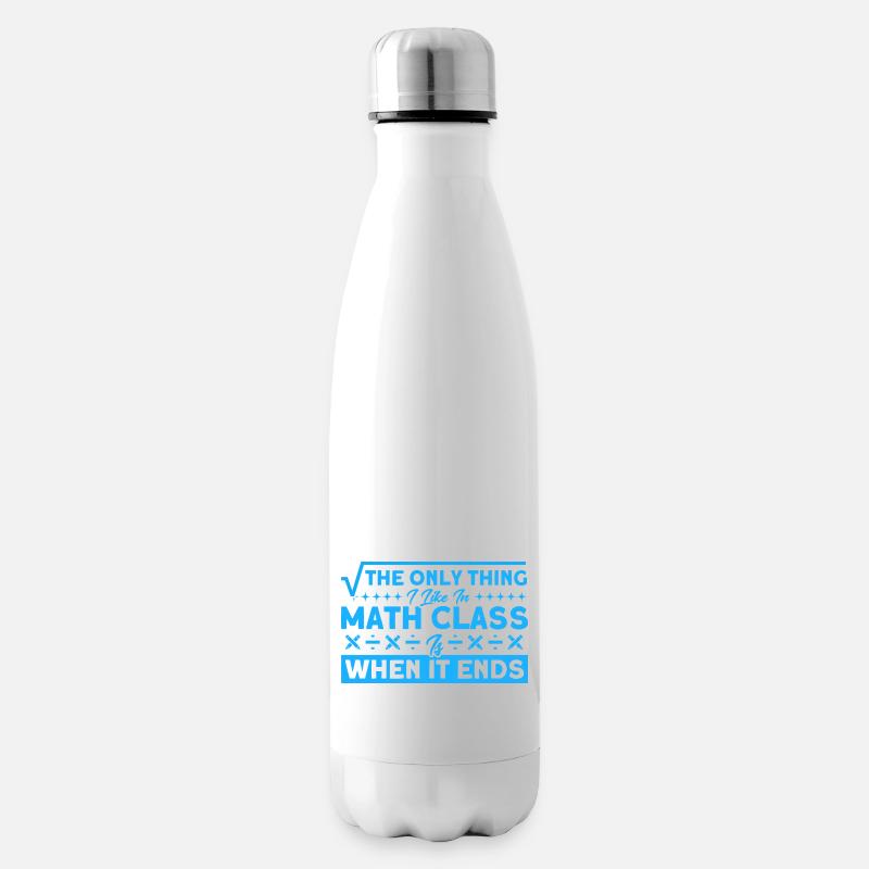 Math Mathematics Science Math Gift - Insulated Water Bottle - white
