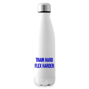 Train Hard Flex Harder - Isolierflasche - Weiß - Rechts