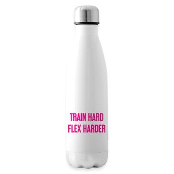 Train Hard Flex Harder - Isolierflasche - Weiß - Rechts