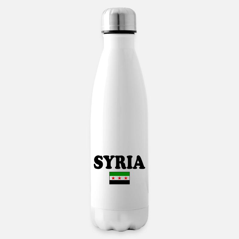 Drapeau de la Syrie - Bouteille isotherme - blanc