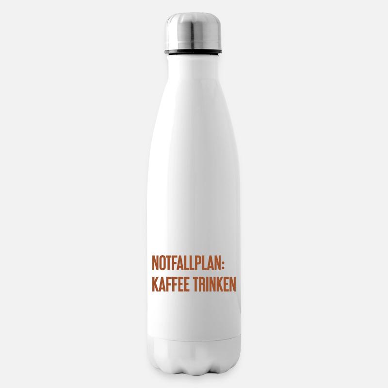 Coffee Contingency Plan - Insulated Water Bottle - white