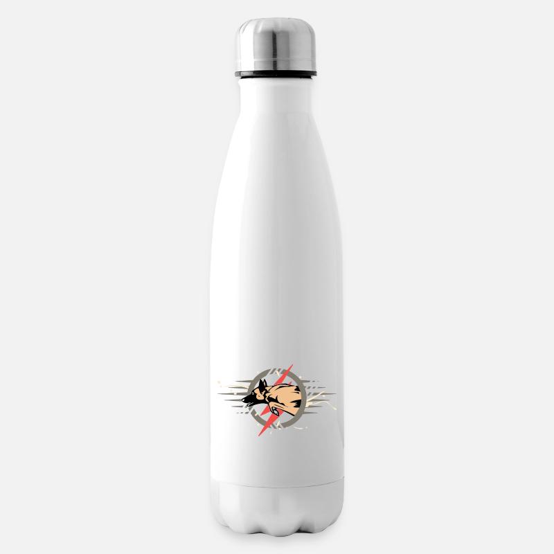 Malinois éclair - Insulated Water Bottle - white