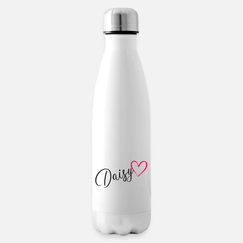 Daisy Name Vorname Herz pink - Isolierflasche - Weiß